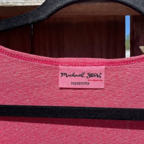 Michael Stars Anthropologie Maternity The Original Tee in Shiny Pink - Picture 7 of 8